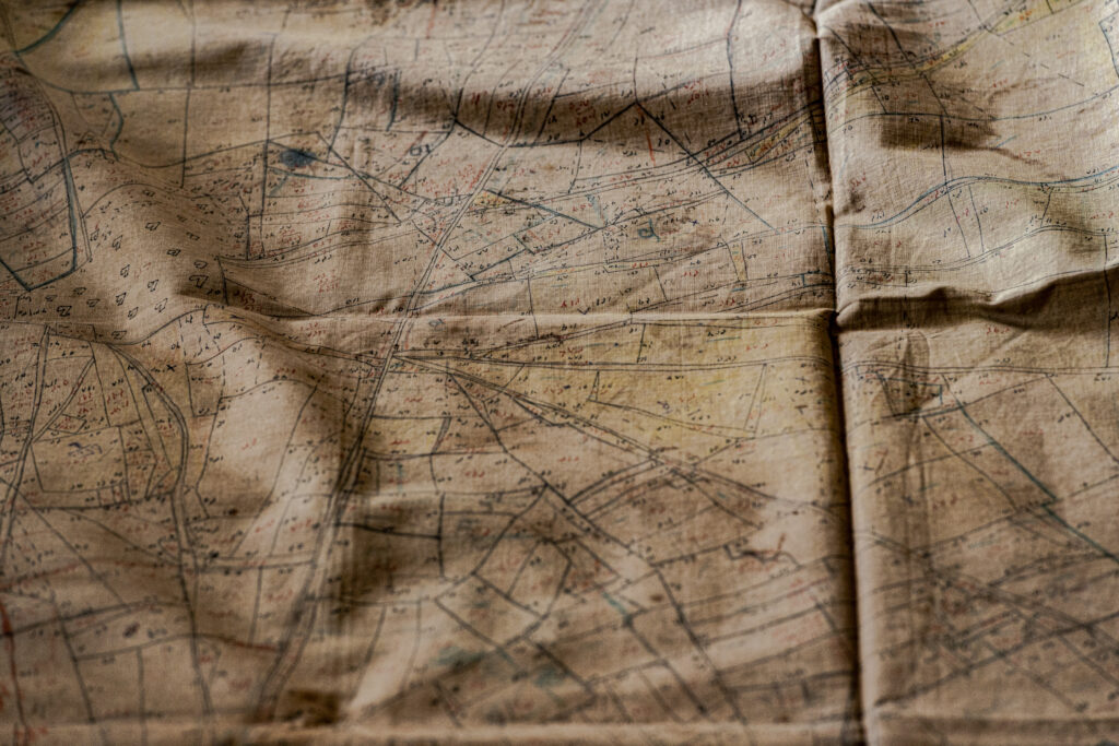 A cadastral map from the second half of the 1800s accompanies the land purchase documents of Surinder Pal Singh's ancestors